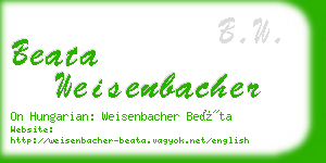 beata weisenbacher business card